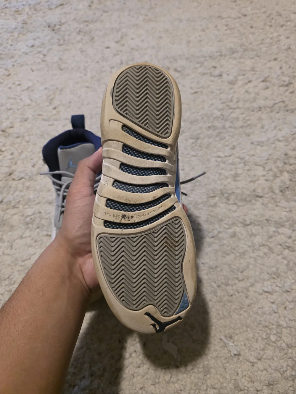 Jordan Men’s High-Top Sneakers in Grey, Navy and Tan